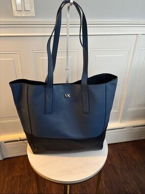 Michael Kors Royal Blue and Navy Pebbled Leather Tote